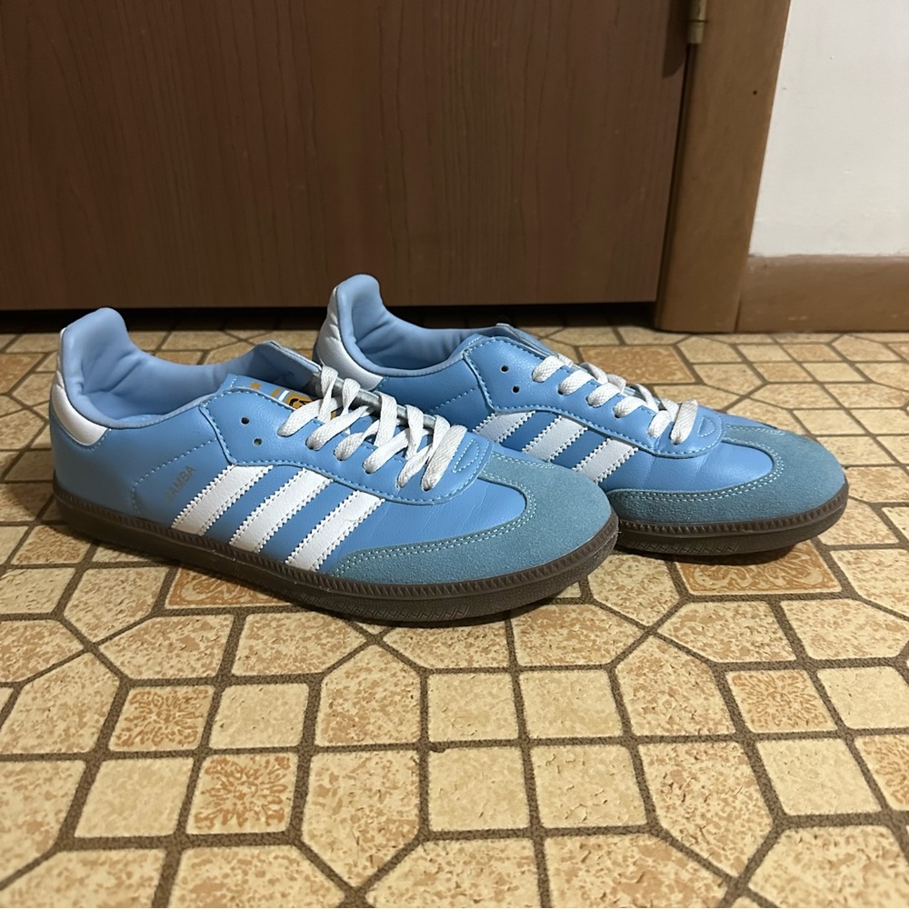 adidas Samba Argentina OG Shoes‎ Blue Retro Classic Sneakers Trainers Men Size 8